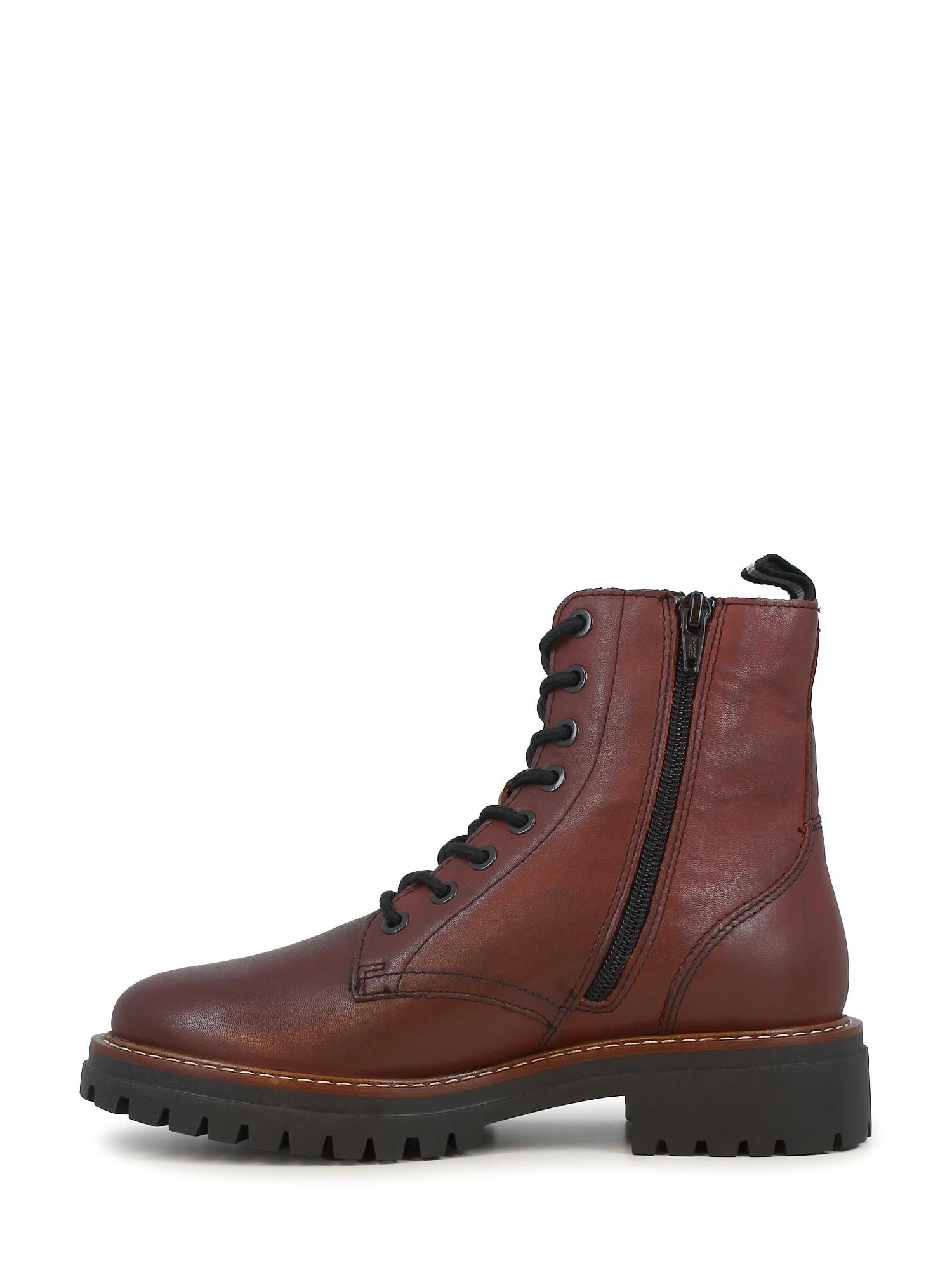 05362 Savona Leather Lace Boots Burgundy