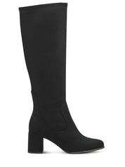 05035 Black Knee High Boots