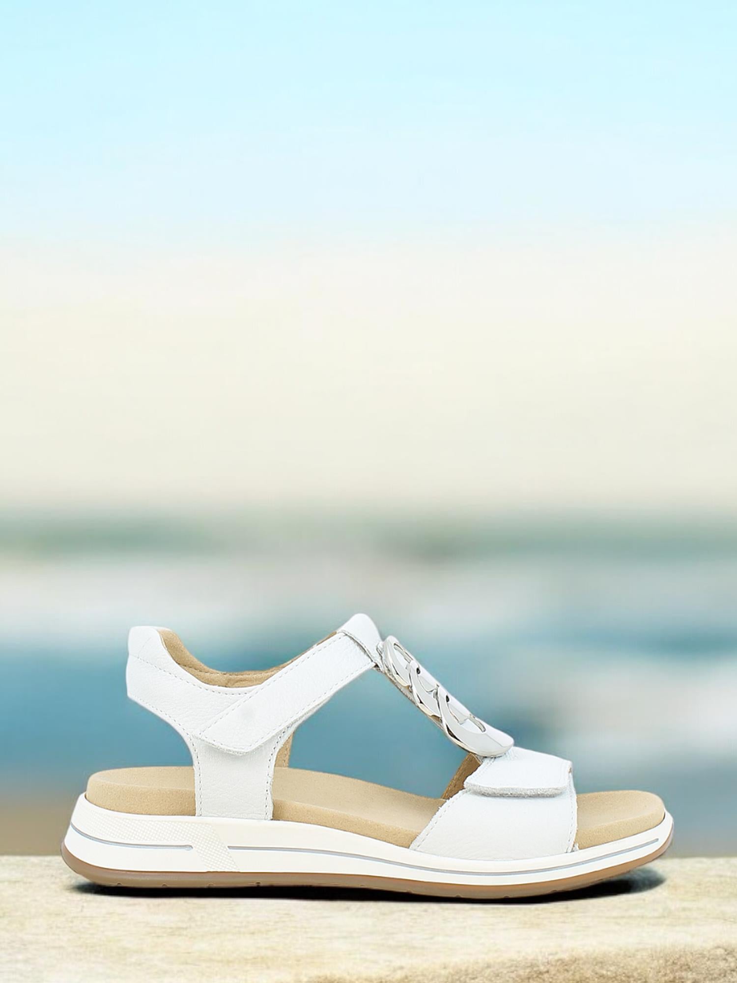 07948 White Sand sandal Leather