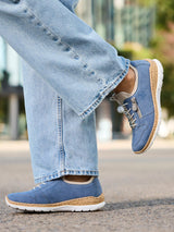 04263 Indigo Cork Sneaker