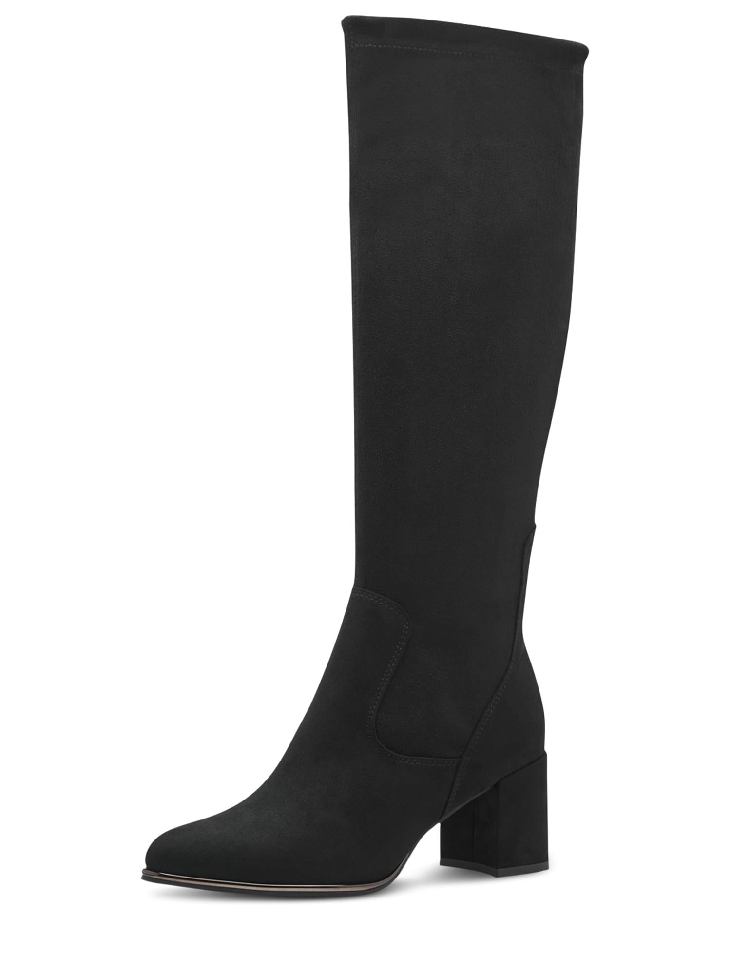 05035 Black Knee High Boots
