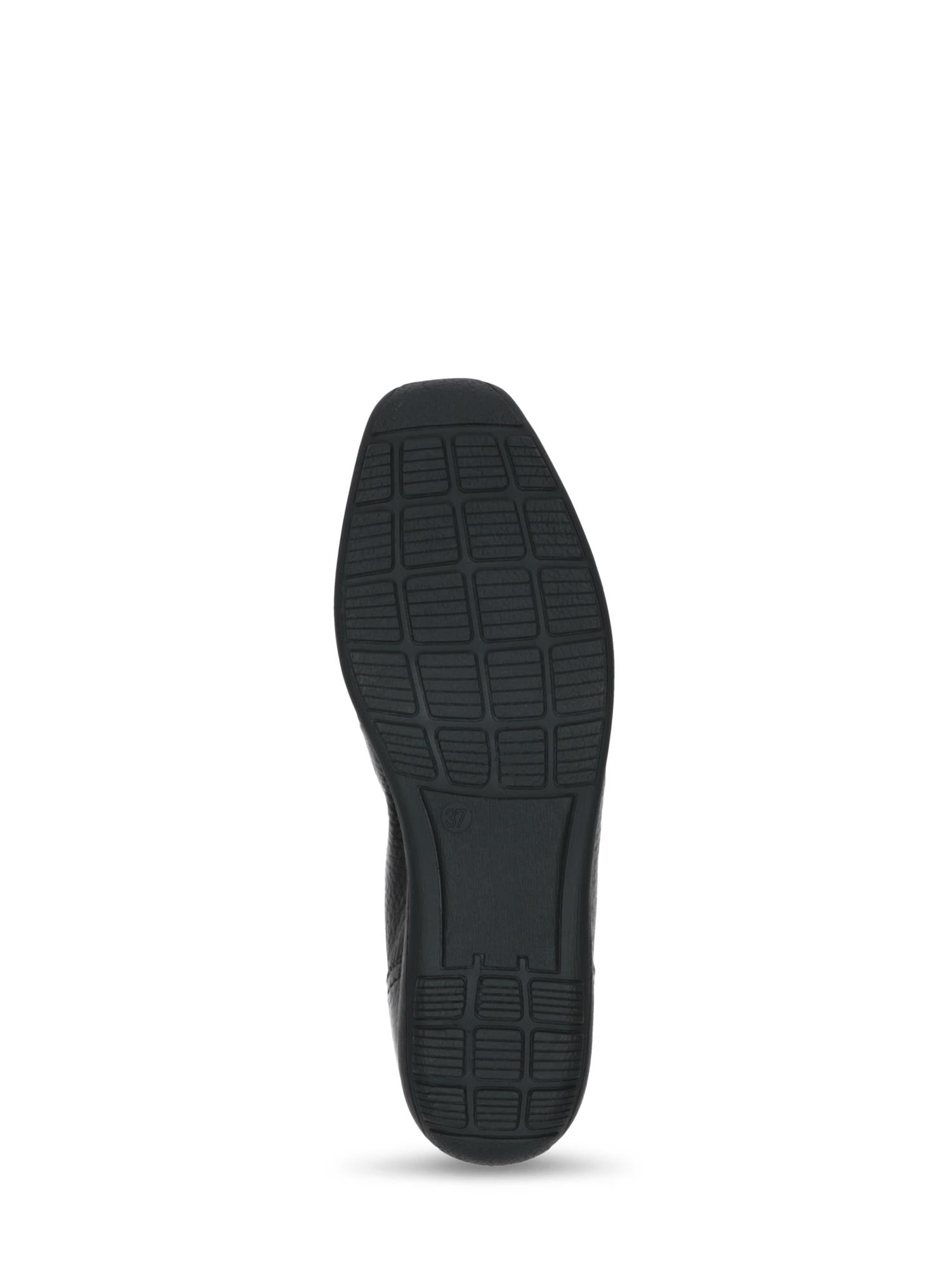 07201 Black Deer Leather Loafer