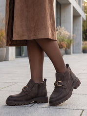 01867 Heritage Buckle Ankle Boots