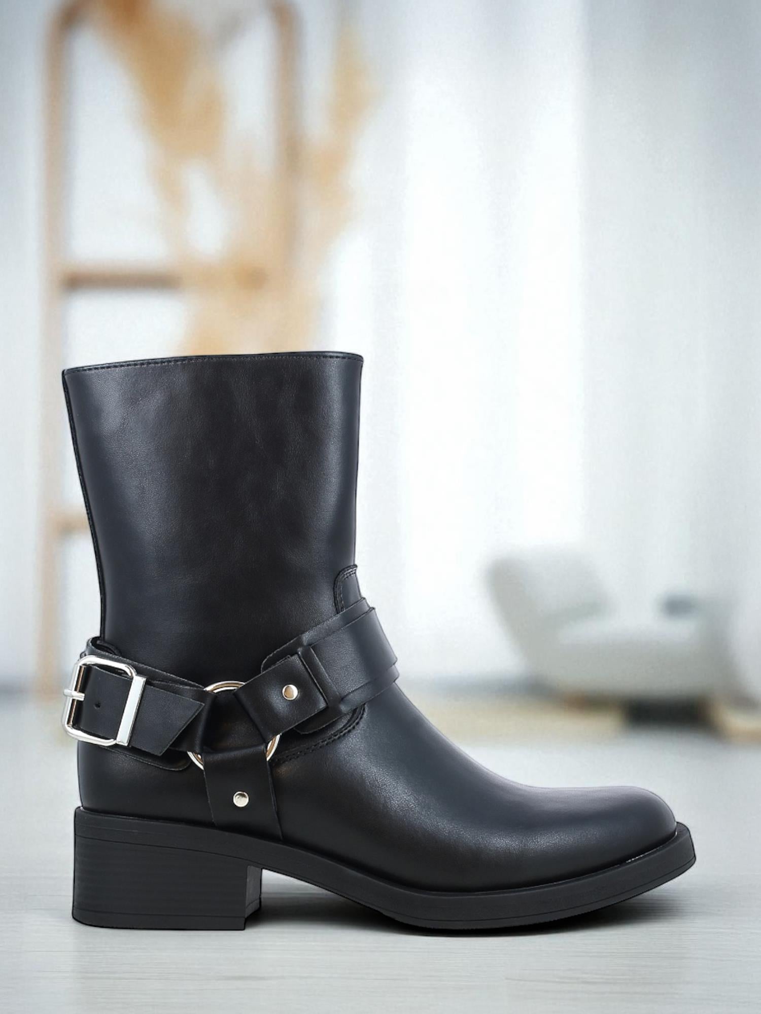 04424 Rivoli Biker Boots Leather