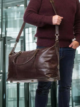 03231 Brown Weekend bag Skinn