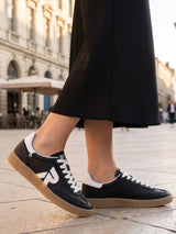 03470 San Diego Leather Sneaker Women Black