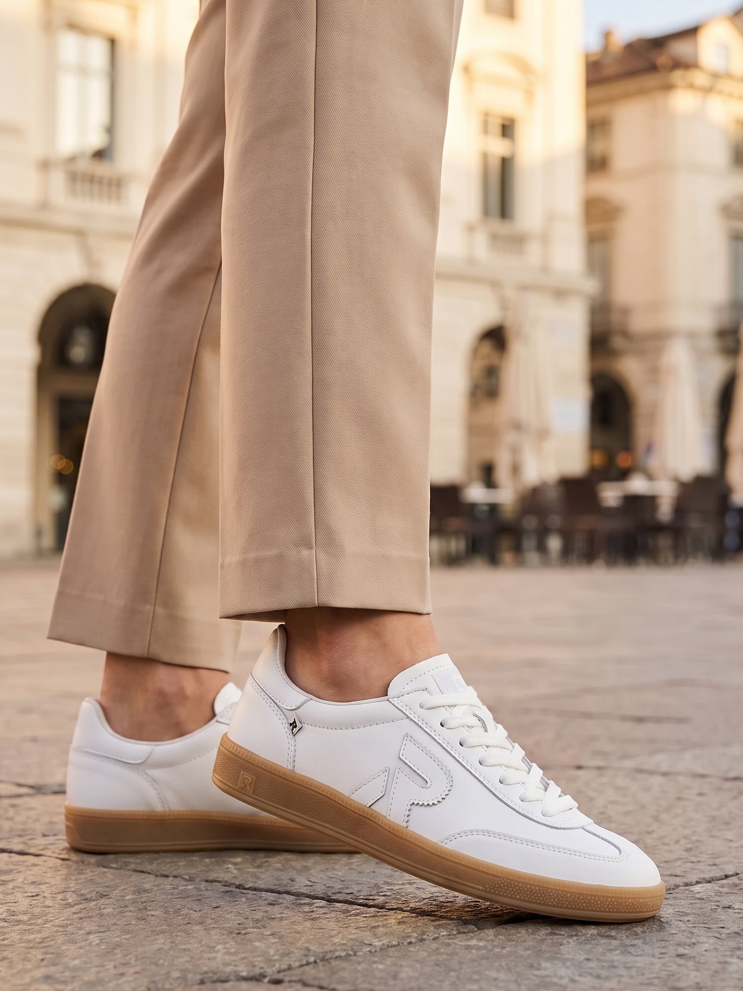 03486 San Diego Leather Sneaker Women White