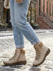 03975 Beige Winter Boots
