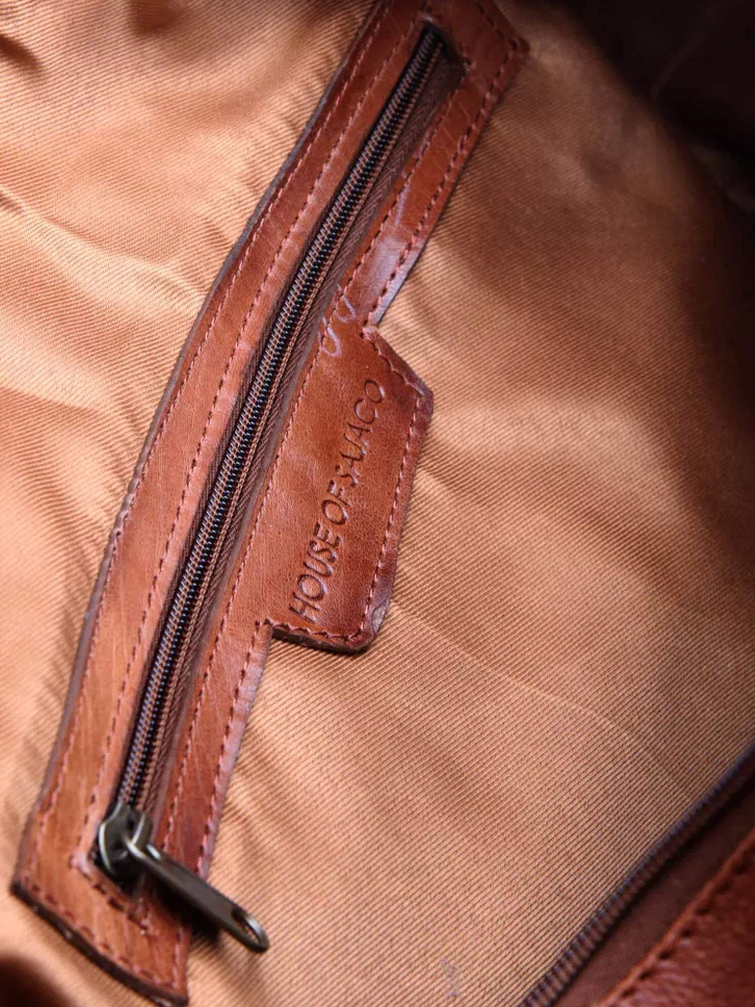 03232 Cognac Weekend bag Skinn