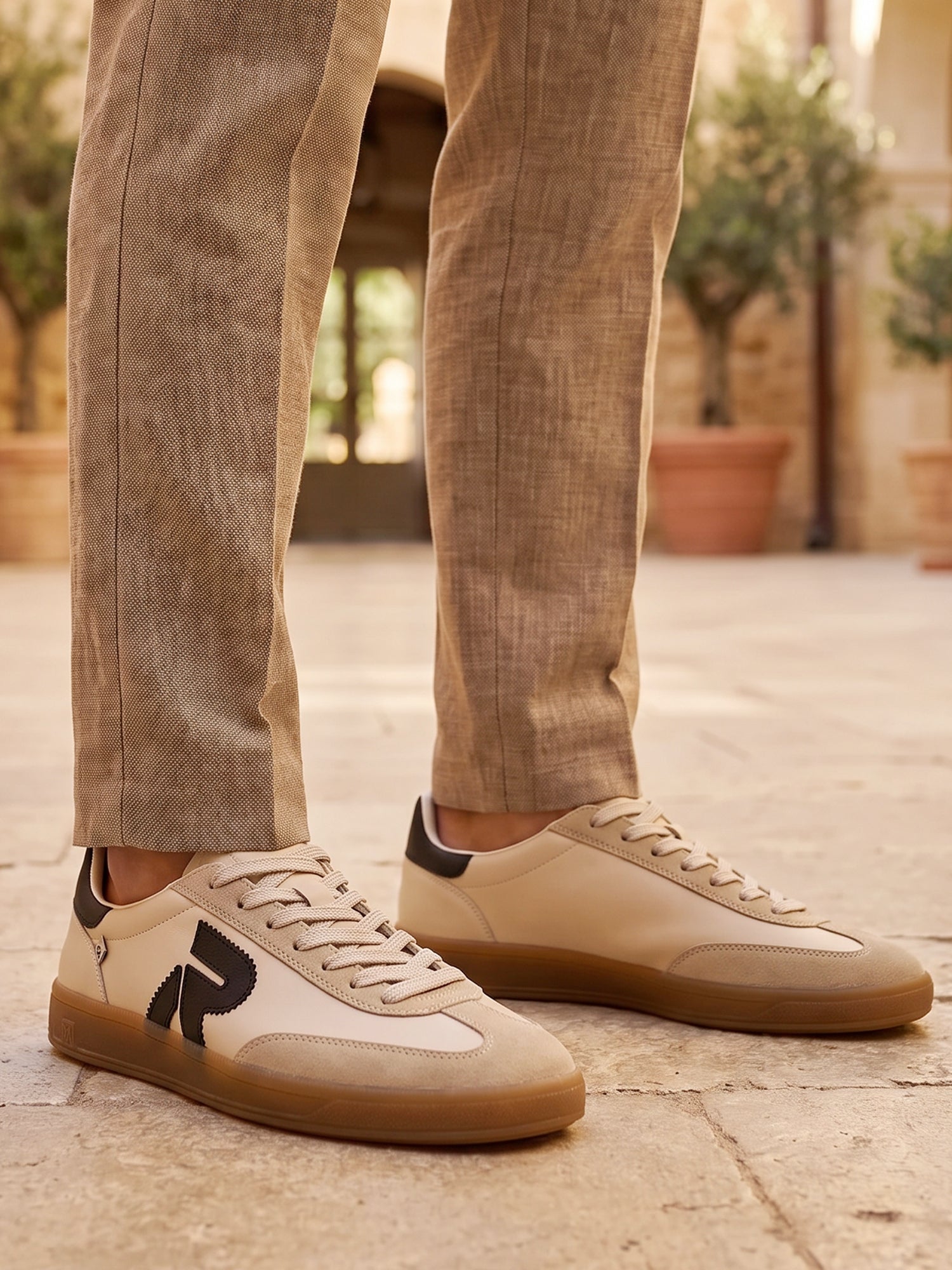 03767 San Diego Leather Sneaker Beige