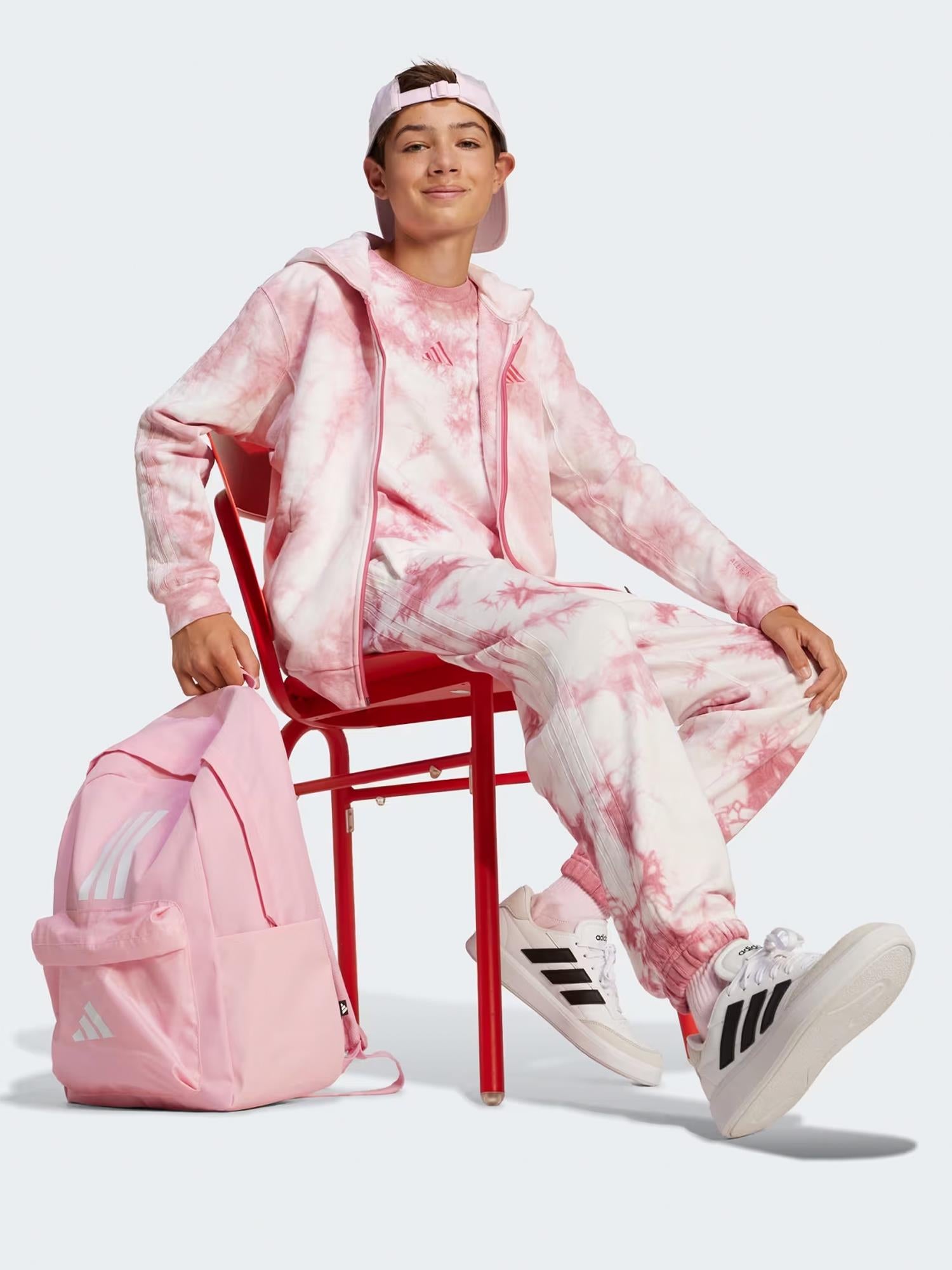 02007 Classic Back to School 3 Stripes Ryggsekk Pink