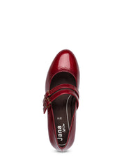 03762 Patent Mary Jane Burgundy