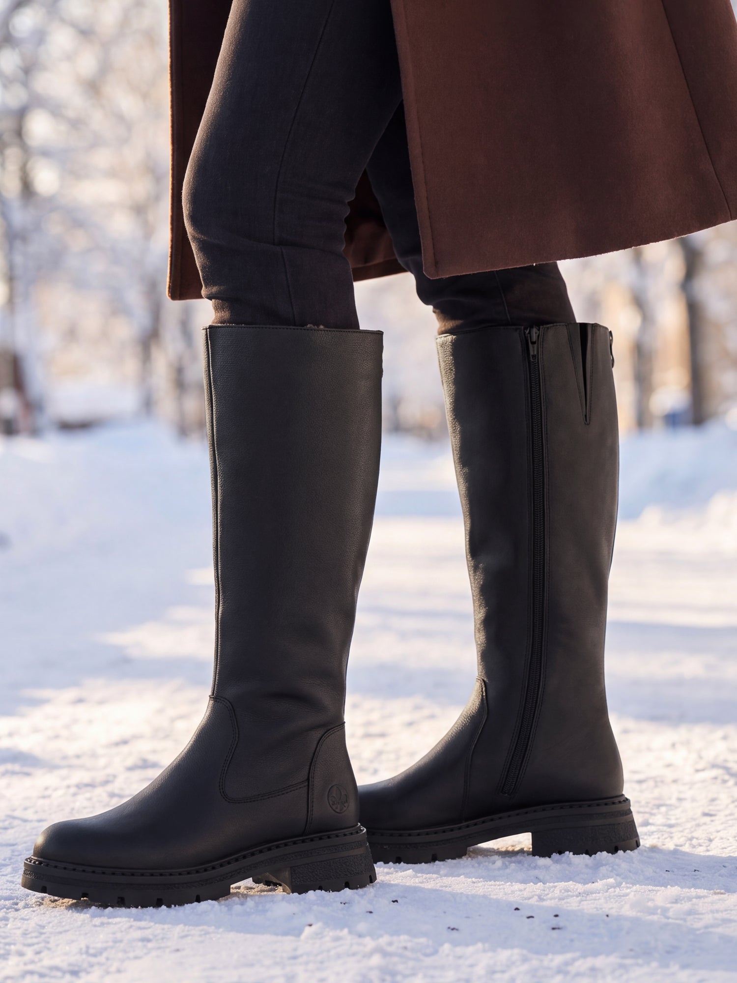 04944 Wide leather boots ullfôret