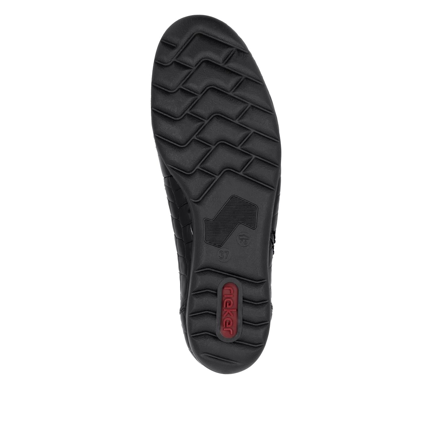 03782 Black Croc Patent Ballerina
