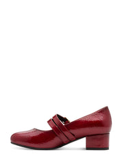 03762 Patent Mary Jane Burgundy