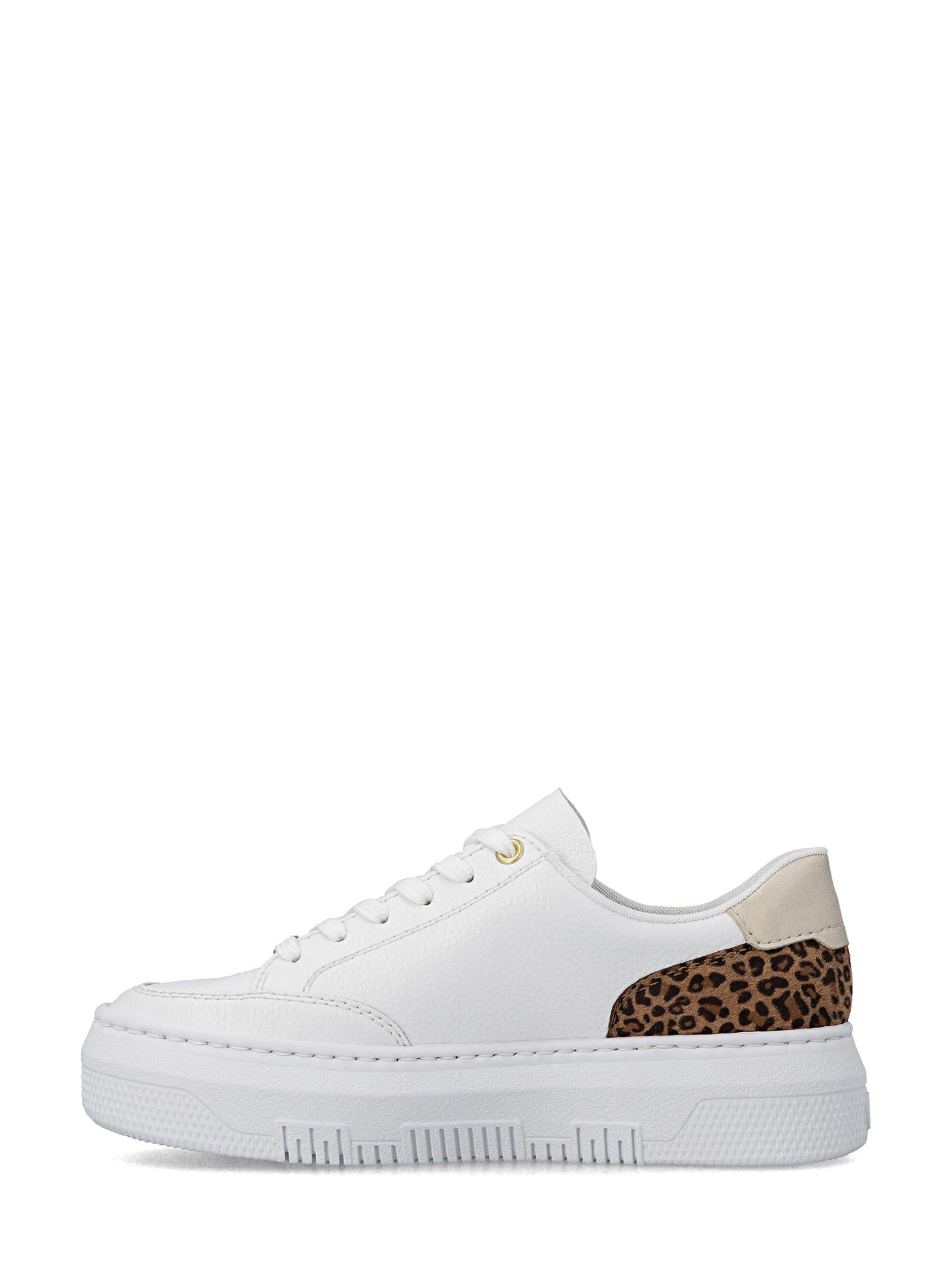 04227 White Leopard Sneaker