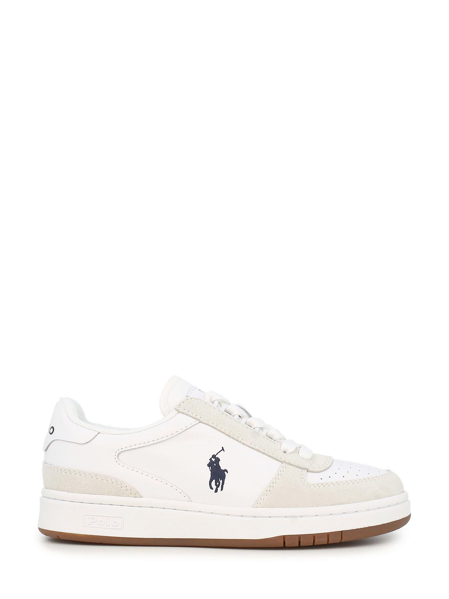 02721 Ralph Lauren Court Leather-Suede Trainer