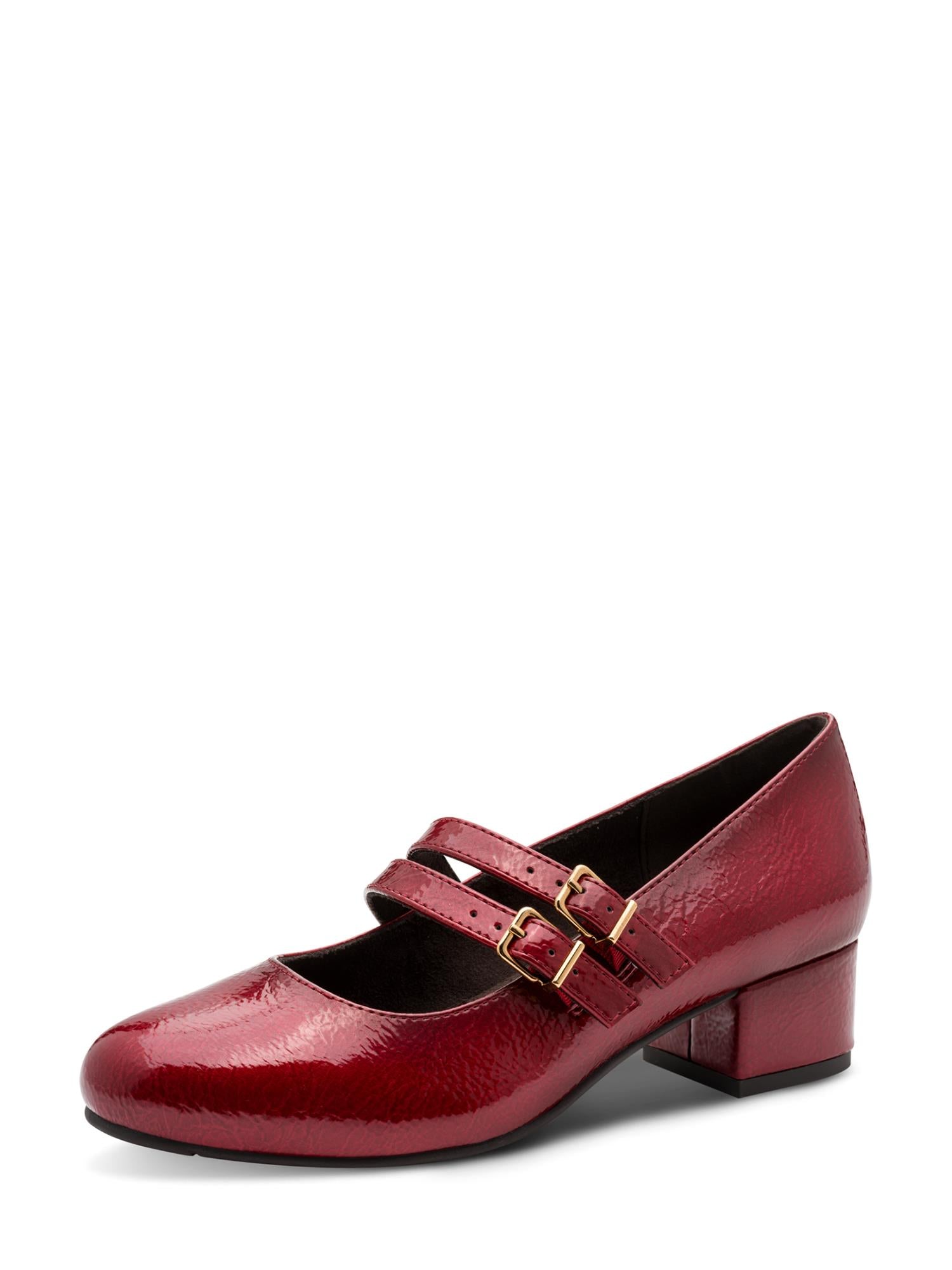 03762 Patent Mary Jane Burgundy