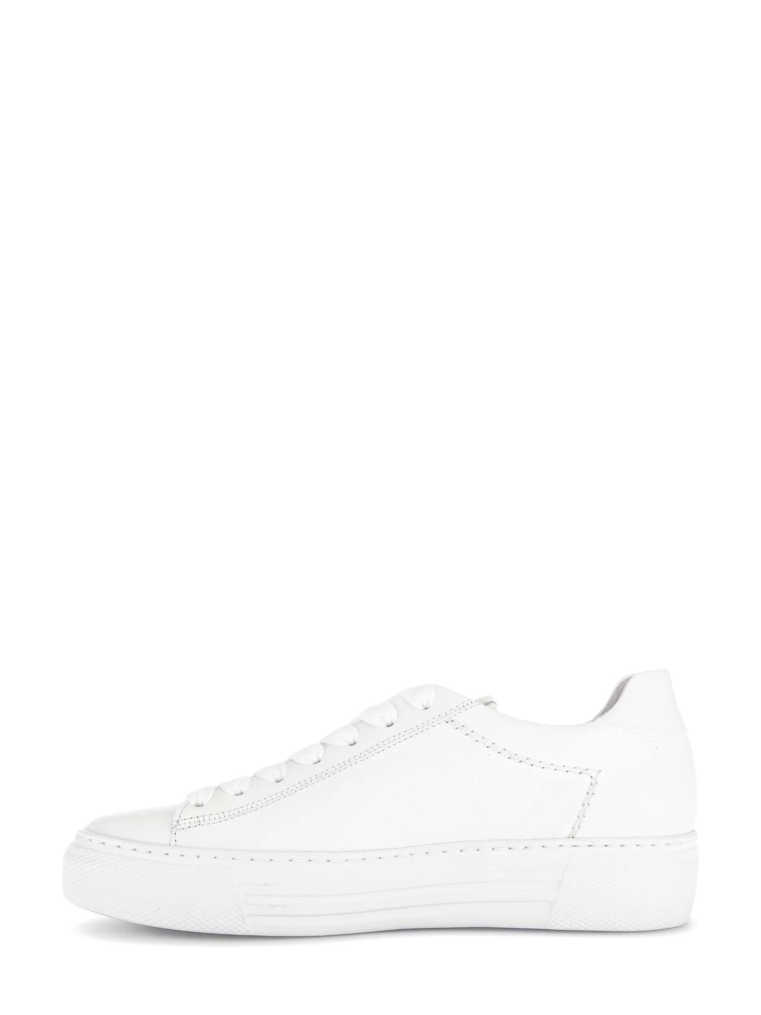 03027 White Leather Sneakers