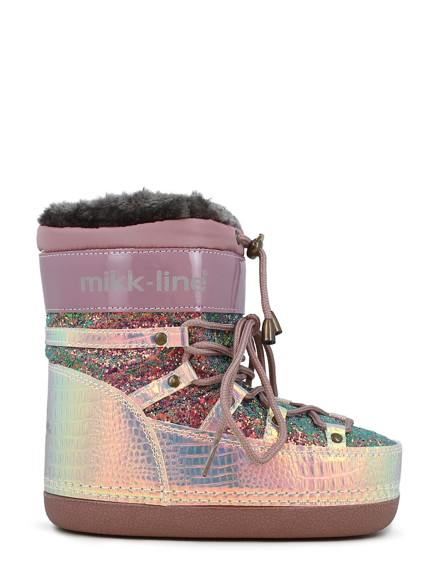 04164 Snow Boot Glitter Rose Brown