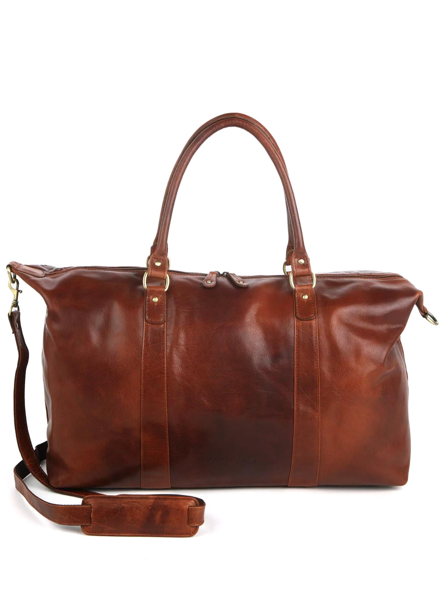 03232 Cognac Weekend bag Skinn
