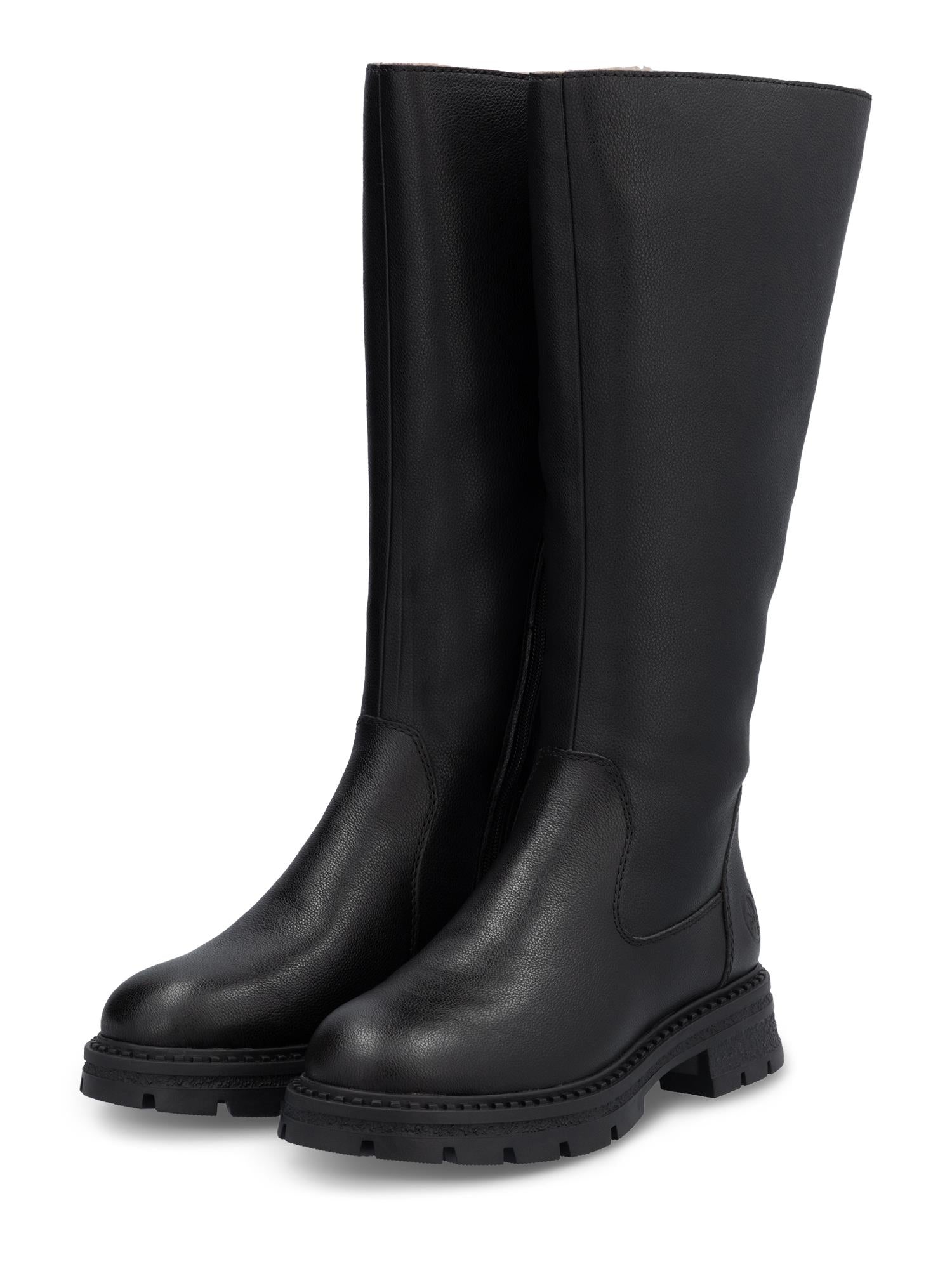 04944 Wide leather boots ullfôret