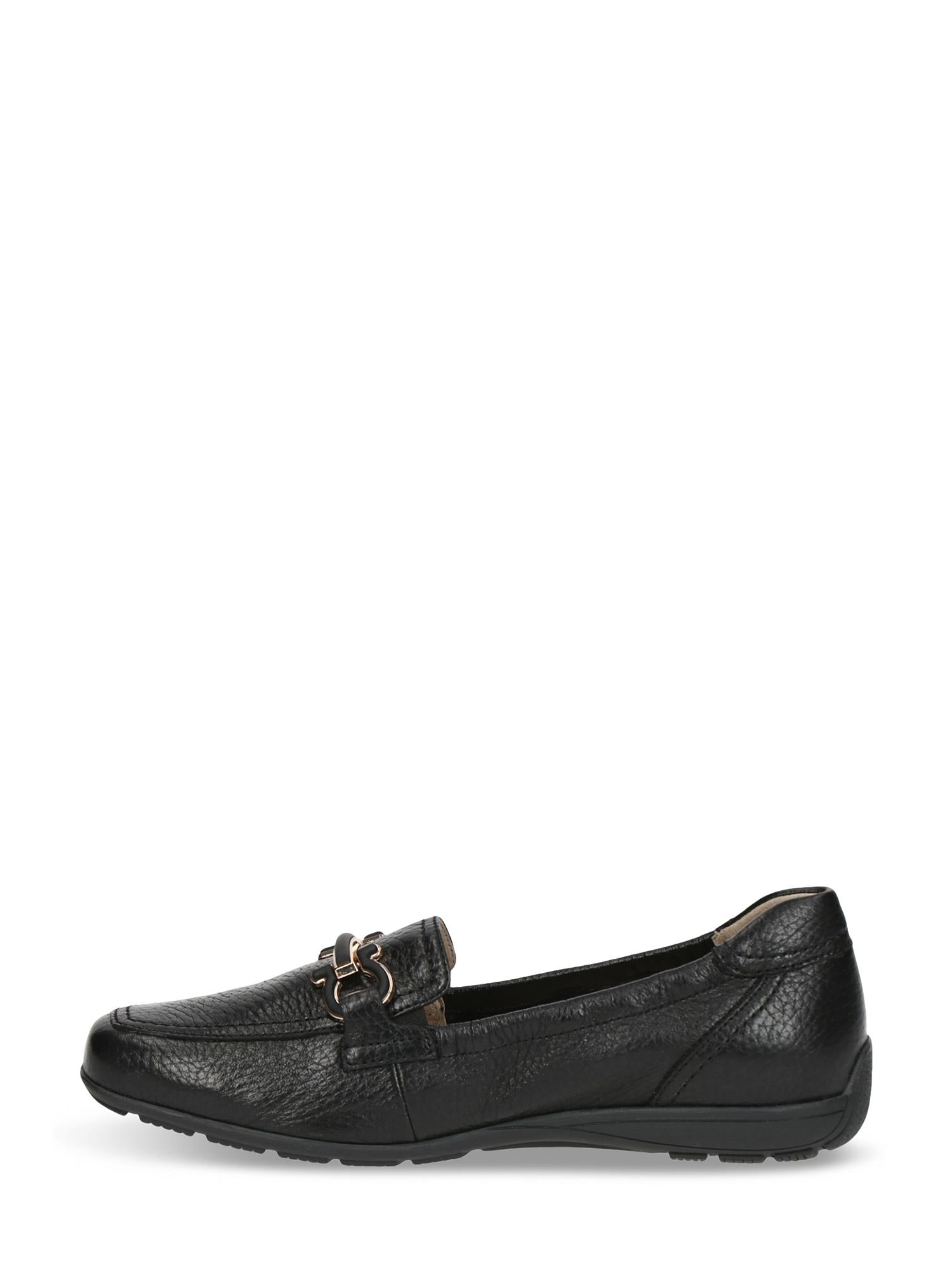 07201 Black Deer Leather Loafer