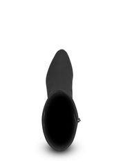 05035 Black Knee High Boots
