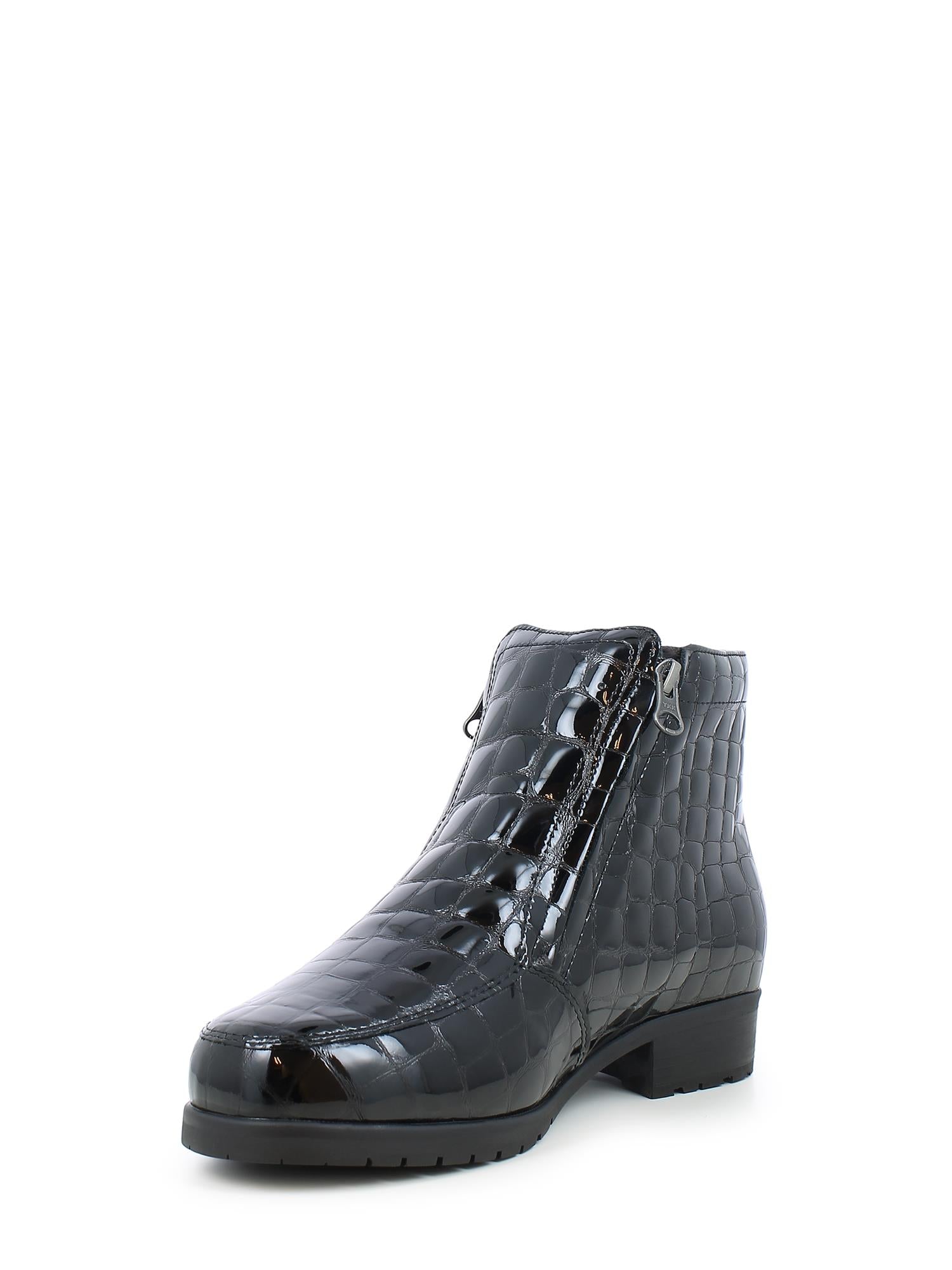 02906 Frida Leather Croc Boot