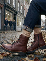 05362 Savona Leather Lace Boots Burgundy