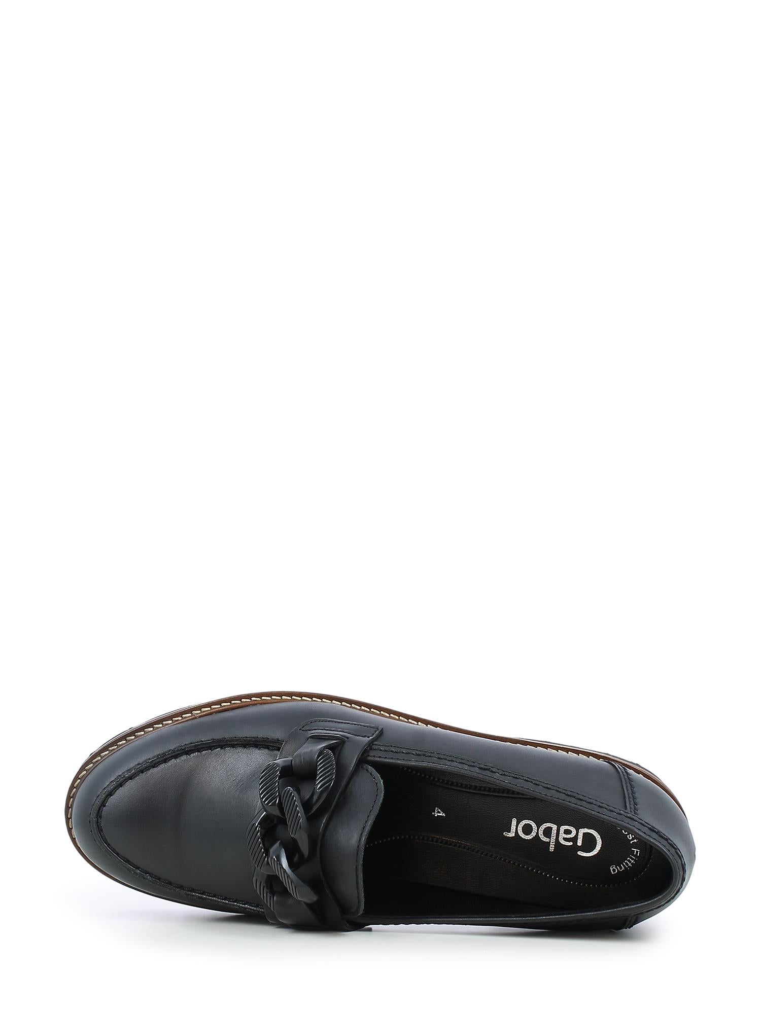 04485 Black Natural Leather Loafer