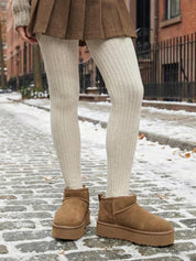 05399 Platform wool suede water resistant chestnut