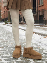 05399 Platform wool suede water resistant chestnut