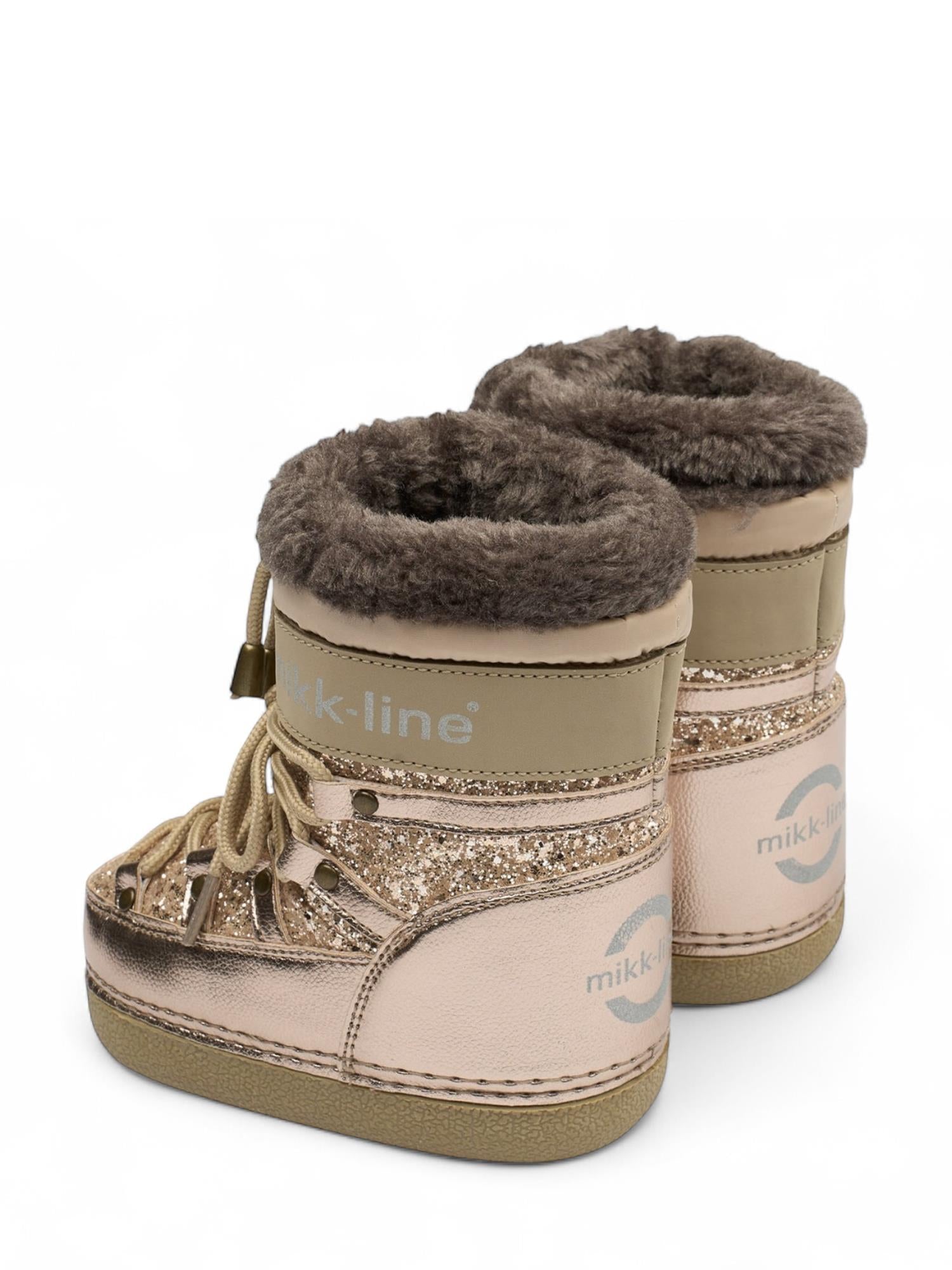 04162 Snow Boot Glitter Champagne