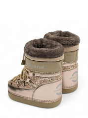 04162 Snow Boot Glitter Champagne