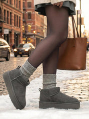 05290 Platform wool suede water resistant stone