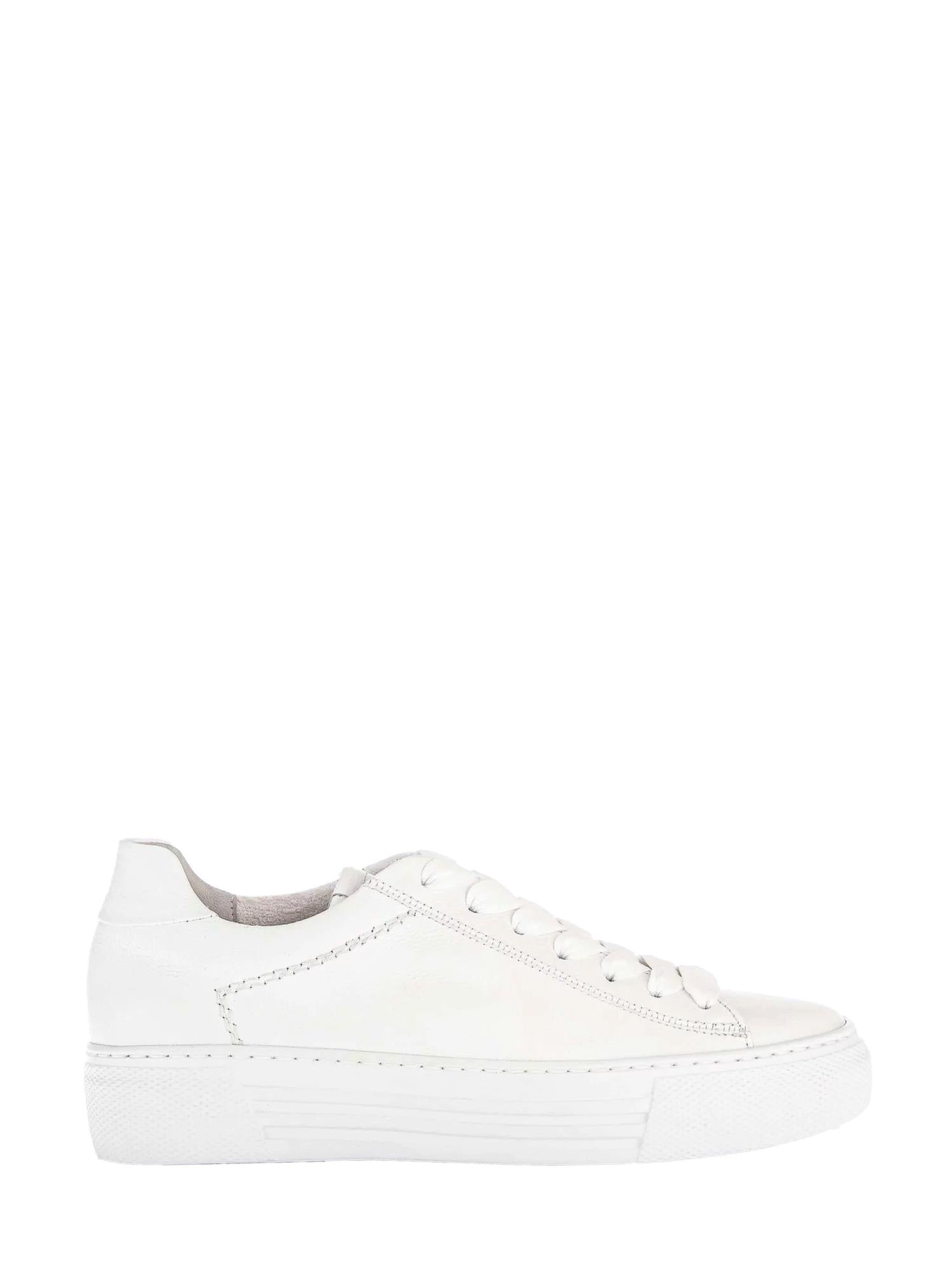 03027 White Leather Sneakers