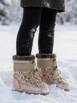 04162 Snow Boot Glitter Champagne