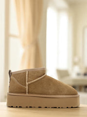 05399 Platform wool suede water resistant chestnut