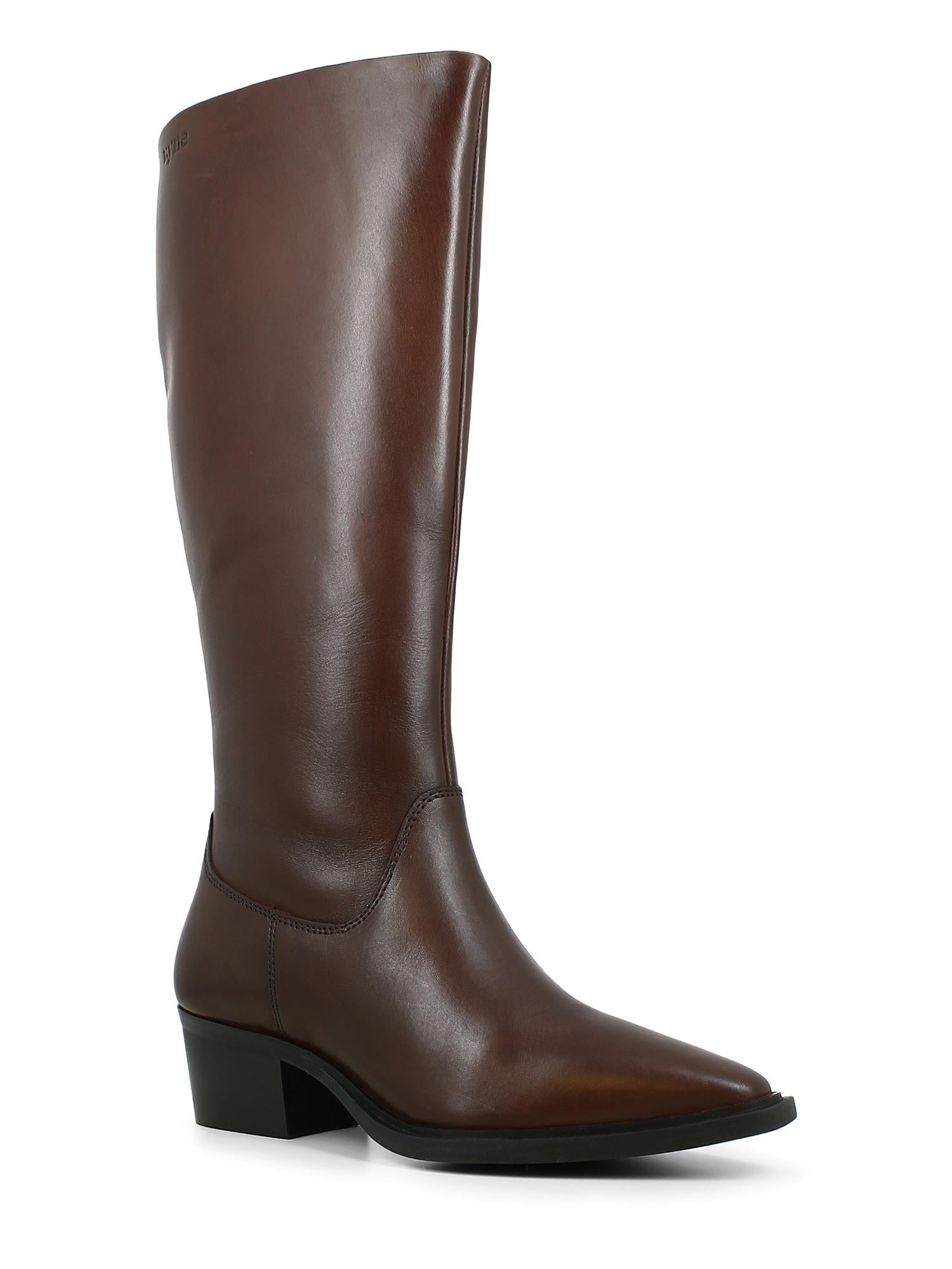 06294 Lucca High Leather Western Boot Brown