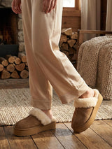 04358 Chestnut Platform Suede