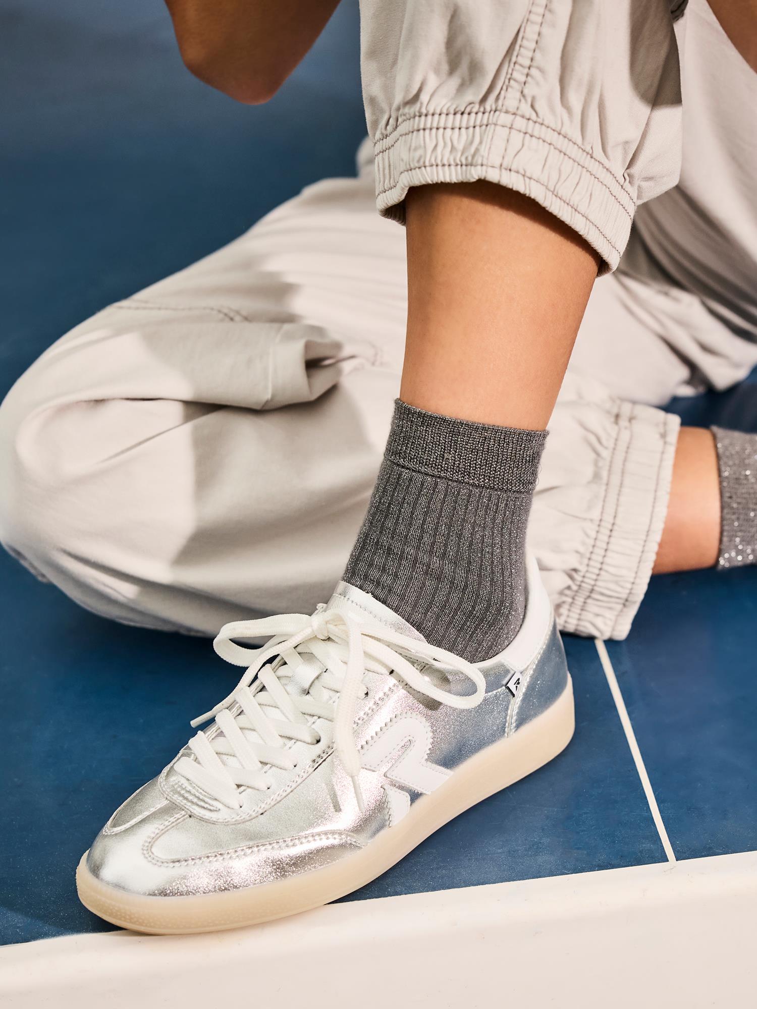 03524 Rieker San Diego Leather Sneaker Silver