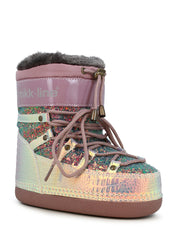 04164 Snow Boot Glitter Rose Brown