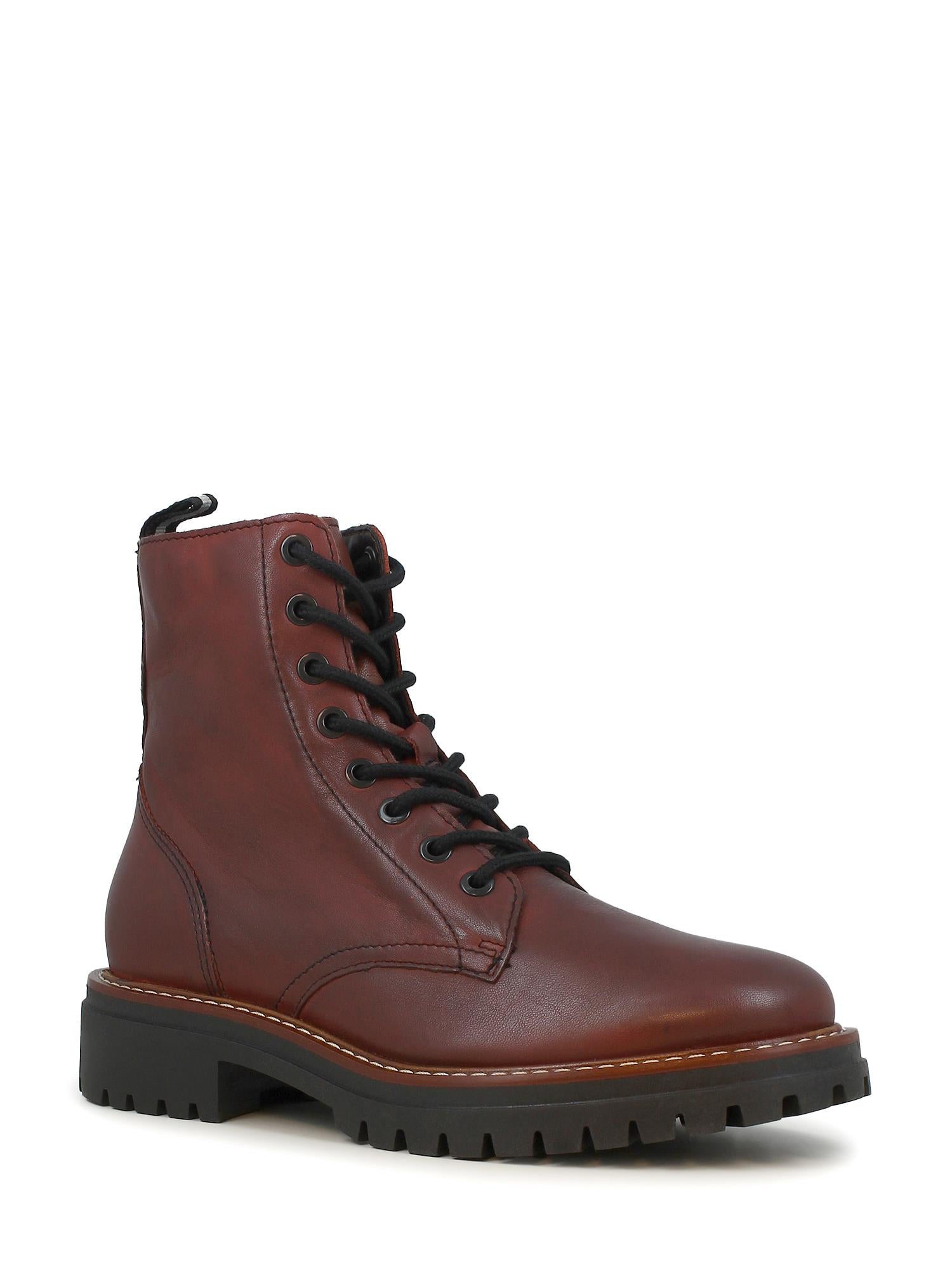 05362 Savona Leather Lace Boots Burgundy