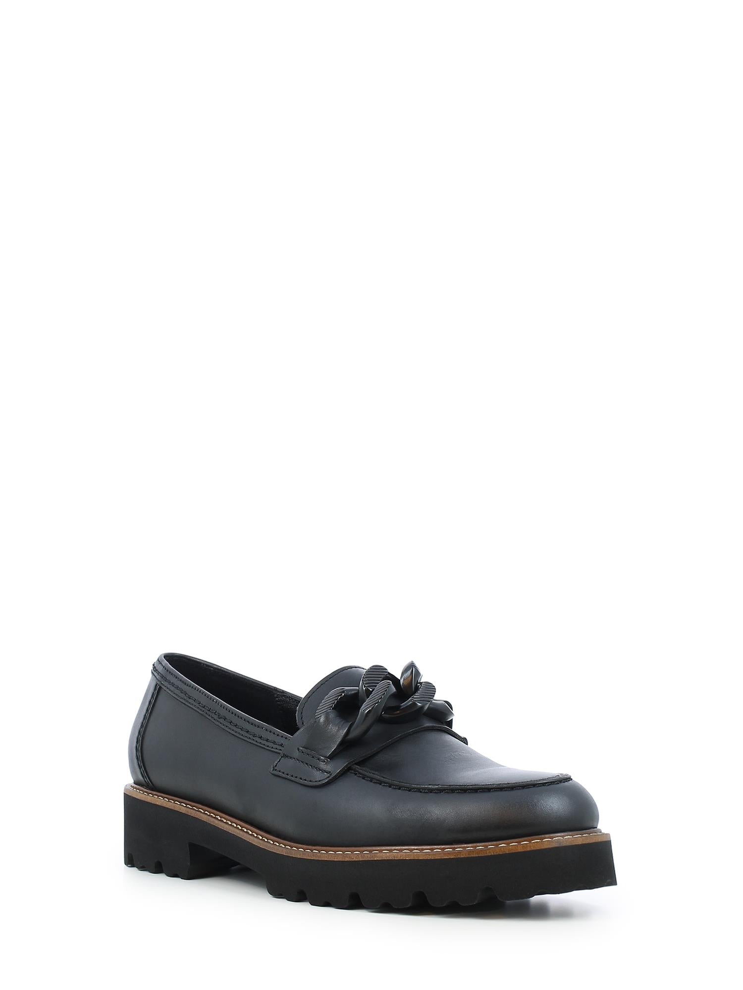 04485 Black Natural Leather Loafer