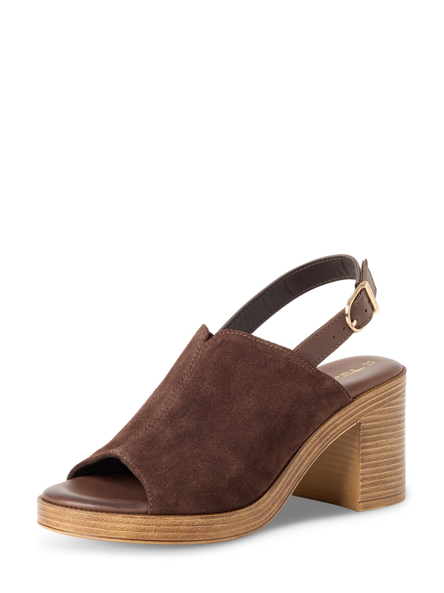06937 Mocha Grace Block Sandal Skinn