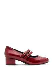 03762 Patent Mary Jane Burgundy