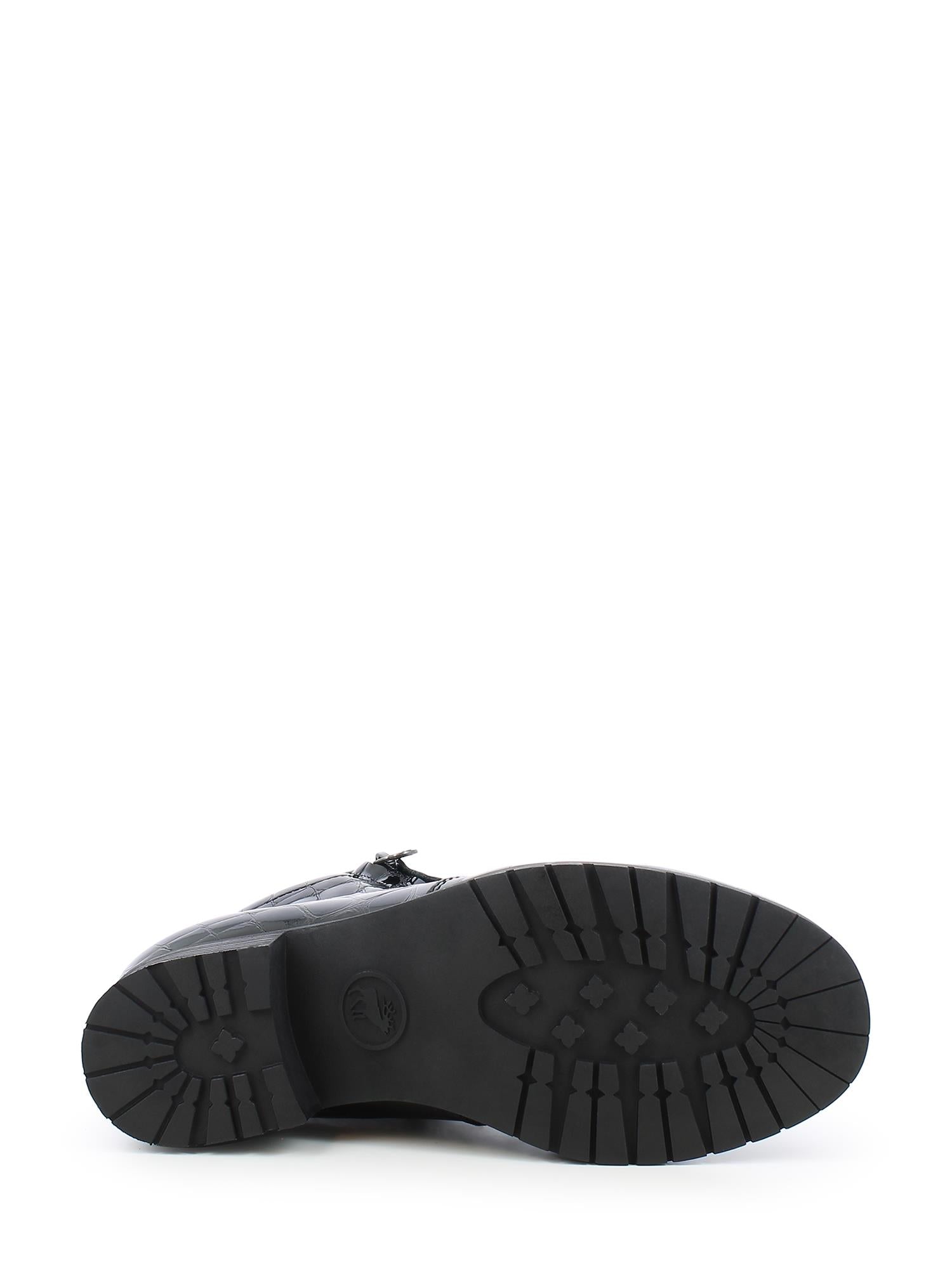 02906 Frida Leather Croc Boot