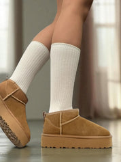 05399 Platform wool suede water resistant chestnut