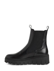 06569 Black Leather Wedge Chelsea